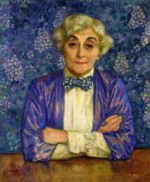 Madame Van Rysselberghe In A Chedkered Fliege 1918