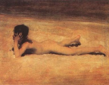 Naked Boy On The Beach