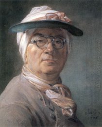 Self-portrait wearing Glasses