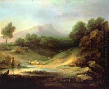 Paesaggio di montagna con Shepherd 1783