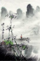 One boat on the river - Chinese Painting