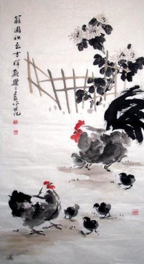 Chicken - la pintura china