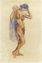 Nude Model With Drapery