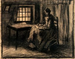 Woman Sewing 1885