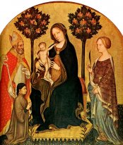 Madonna with Child and St.Catherine, St.Nicolas and Donor Gentil