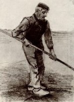 Campesina con un palo 1881