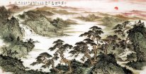 Mountains, waterfall - Chinese Painting