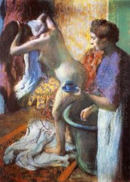 the cup of tea breakfast after bathing 1883