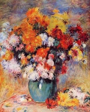 Vase de chrysanthèmes 1890