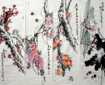 Birds&Flowers - FourInOne - Chinese Painting