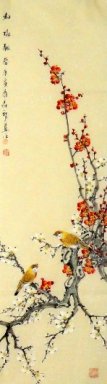 Vogels-Bloemen - Chinees schilderij