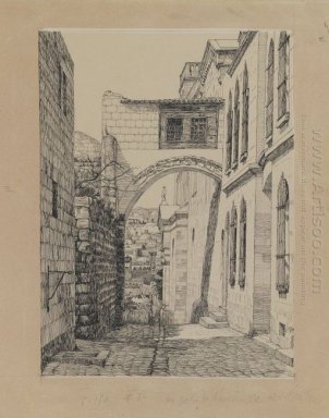 En del av den antika Arch Called Ecce Homo 1889