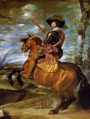 Hippische Portret van Don Gaspar De Guzmancount Hertog van Oliva