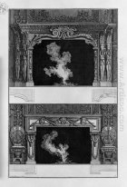 Two Fireplaces Overlapping The Tragic Masks With 3 Inf Joined To