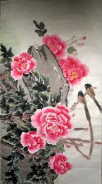 Oiseaux et fleurs - Peinture chinoise