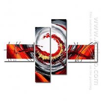 Hand-painted Landscapes Oil Painting - Set of 4