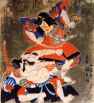 Ichikawa Danjuro VII och Bando Mitsugoro III som Soga ingen Goro