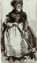 Mujer campesina con la escoba 1885