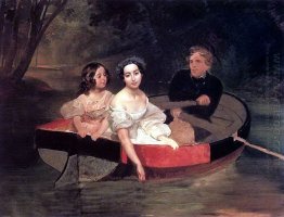 Self Portrait With Baroness Ye N Meller Zakomelskaya And A Girl