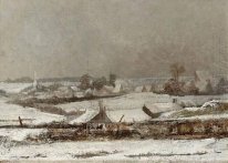 Dorf sous la neige (Vall? E de la Meuse)