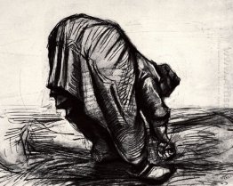 Peasant Woman Stooping Seen From The Back 1885