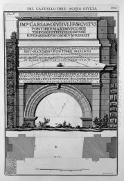 Plan And Elevation Of The Monument Of The Waters And Julia Marci