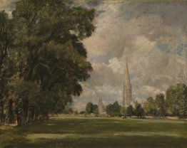 Salisbury Cathedral From Lower Marsh Close 1820