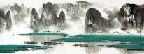 Gunung, Sungai - Lukisan Cina