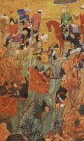 Timur's leger aanvallen de overlevenden van de stad Nerges