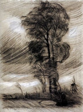 Landscape Dalam Stormy Cuaca 1885