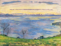 Lake Geneva On The Evening In Chexbres 1895