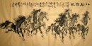 Oito Cavalos Treasures-Antique Papel - Pintura Chinesa