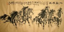 Acht Paarden Treasures-Antique Papier - Chinees schilderij