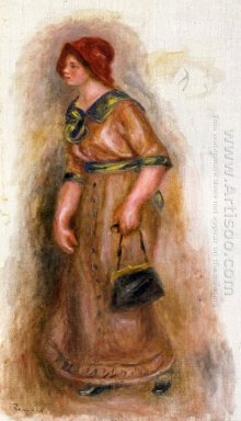 Frau mit Tasche 1906