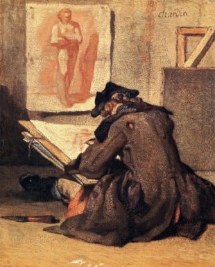 Giovane Disegnatore copia di uno studio dell\'Accademia