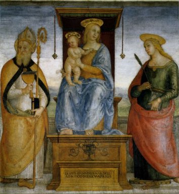 Virgin Enthroned Dengan Saints Catherine Of Alexandria Dan Biagi