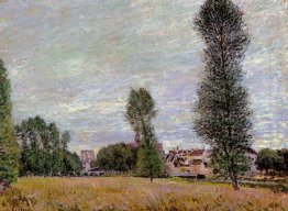 the village of moret seen from the fields 1886