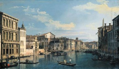 venice grand canal från Palazzo flangini till kyrkan sa