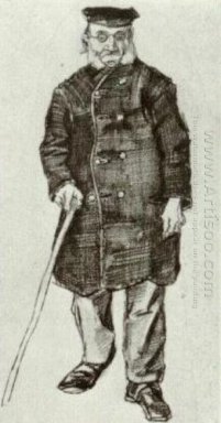 Man Orphan Dengan Cap Dan Tongkat 1882