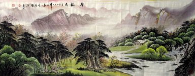 Montagnes, l\'eau - peinture chinoise