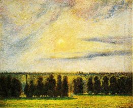 sunset at eragny 1890