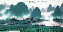 Mountains, river - Chinese Painting