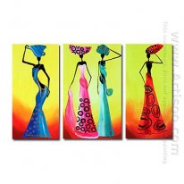 Hand-painted People Oil Painting - Set of 3