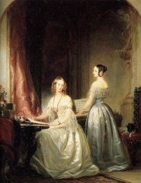 Portrait of Grand Duchesses Olga Nikolaevna and Alexandra Nikola