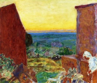 Landschaft, Sonnenuntergang, 1912