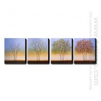 Tangan-Dicat Oil Painting Landscape Landscape - Set 4