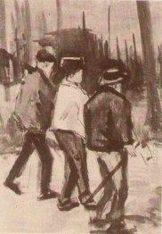 Three Woodcutters Walking 1884