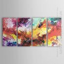 Hand-painted Abstract Oil Painting - Set of 4