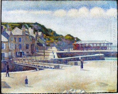 Der Hafen und das Quays in Port En Bessin 1888