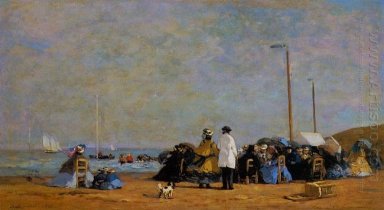 Krinoliner On The Beach 1863